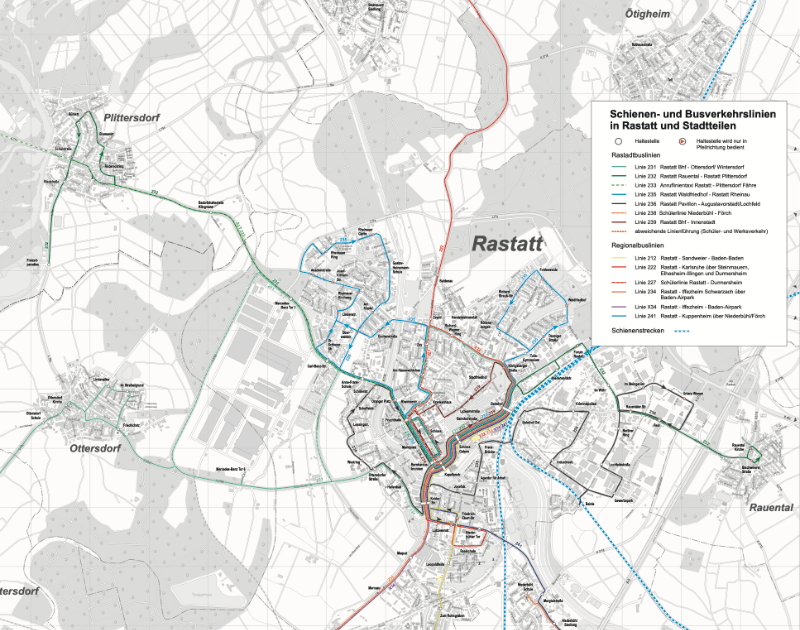 Stadtplan Rastatt